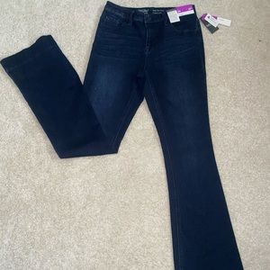 Denim high rise flare jeans /super stretchy